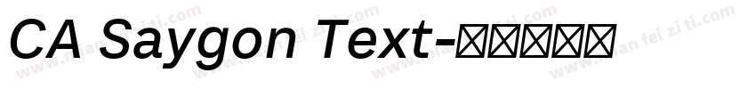 CA Saygon Text字体转换